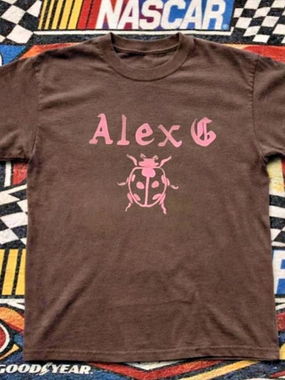 Alex G Bug Lady T-Shirt Graphic Short Sleeve Tee in Brown